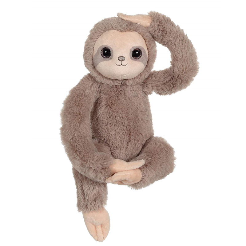  peluche paresseux gris 40 cm 